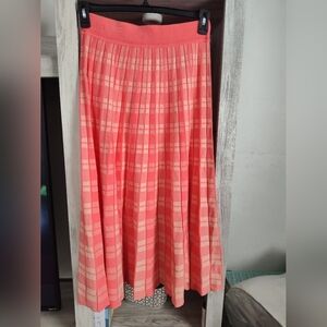 Kate Spade Coral Pleated Women's Skirt SZ Small New No Tags